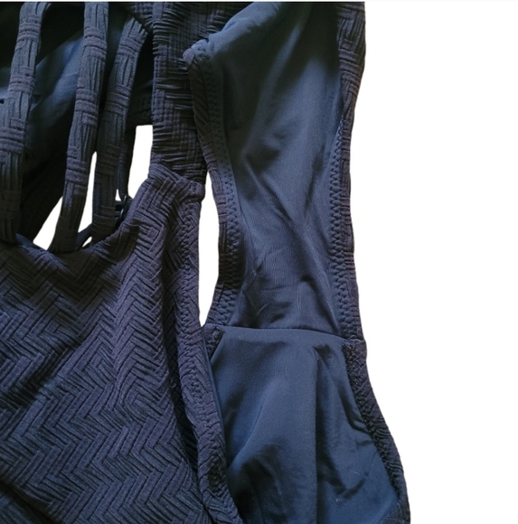 Red Carter Twilight Cruz Black Cut-Out One Piece Swimsuit, Size S | Chevron - Picture 8 of 9